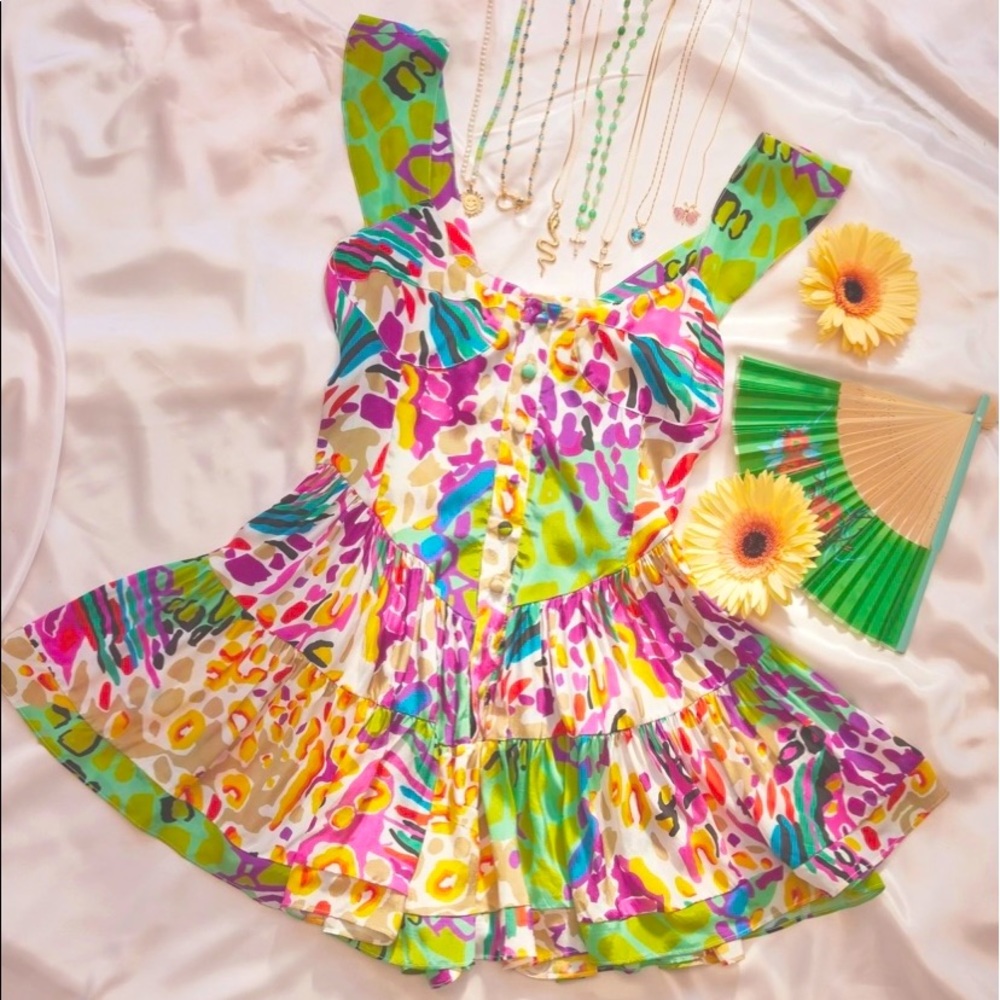 THE ELISABETH ROMPER DRESS - '80S PRINT